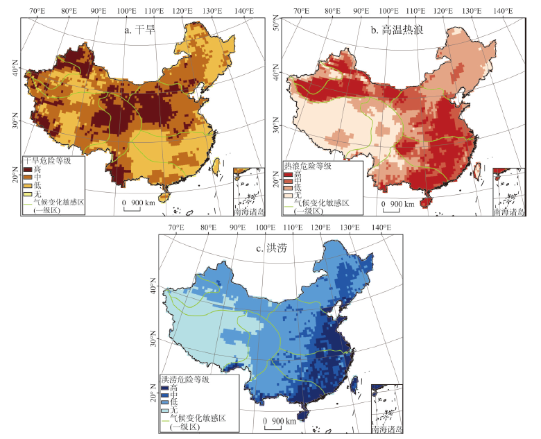 中国综合气候变化风险区划