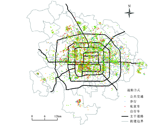 北京城市居住空间形态对居民通勤方式的影响